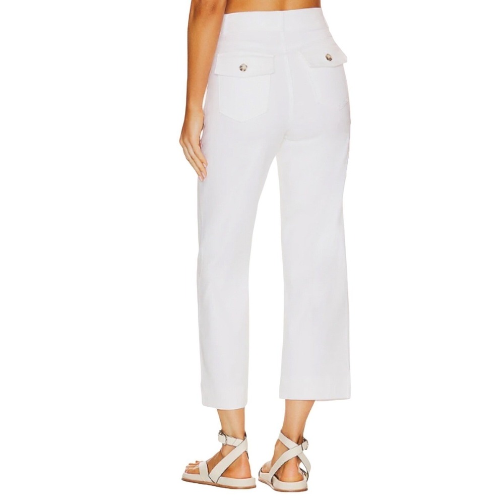 Spanx Stretch Twill Bright White Cropped Wide Leg Pants Women's XL - Picture 6 of 13